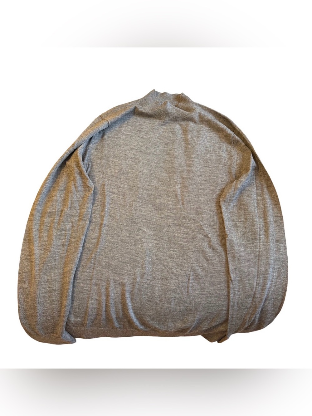 Banana Republic 100% Merino Wool Grey Mock Neck Sweater